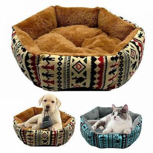 Warm Dog Beds Cotton Fleece Pet Cat Basket Puppy Cushion Blanket Mattress S M L